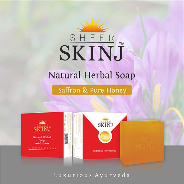 Natural Luxury Premium Herbal Soap Saffron & Pure Honey