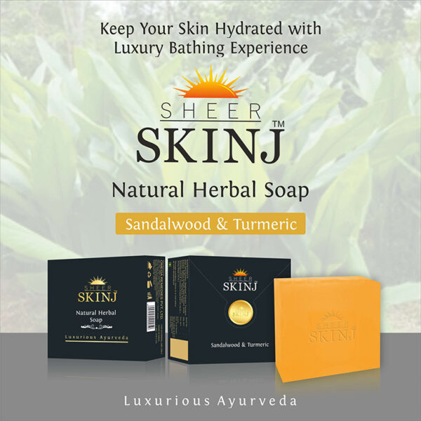 Natural Luxury Premium Herbal Soap Sandalwood & Turmeric