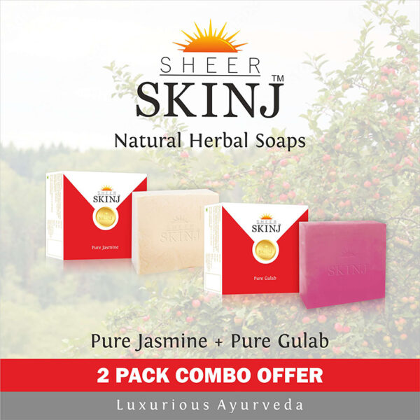 Natural Luxury Premium Herbal Soaps Pure Jasmine WITH Pure Gulab